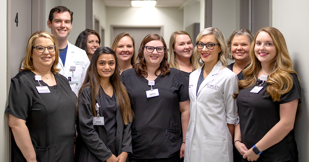 Our dermatology specialists and support staff at Galen Dermatology work hard to serve every client in their quest for beautiful, healthy skin.